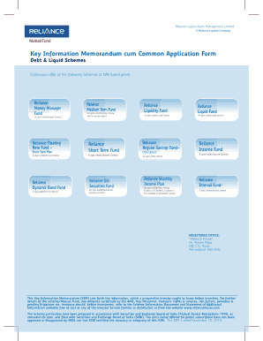 Reliance Capital Asset Management Investment Form