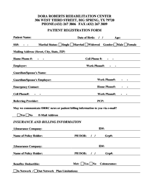 Patient Registration Form