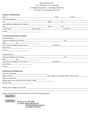Patient Information Form