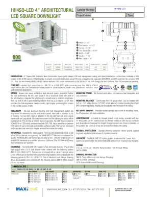 HH4SQ-LED 4 ARCHITECTURAL LED SQUARE DOWNLIGHT