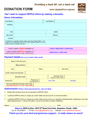 Ripple Africa Donation Form