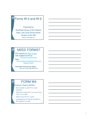 IRS Forms W-4 and W-2 Guide