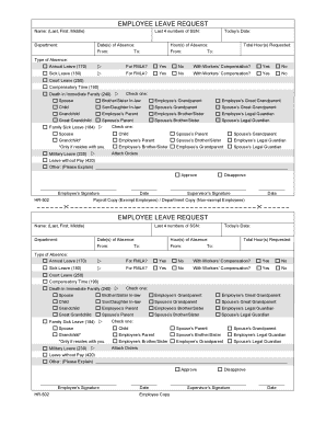 Employee Leave Request Form