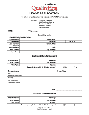 Commercial Lease Application