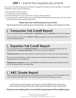 Nationwide Tenant Screening Compliance Forms