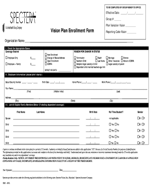 Vision Plan Enrollment Form