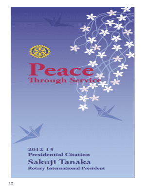Rotary Presidential Citation Application Form