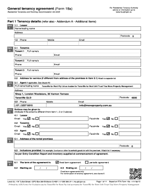 Queensland Residential Tenancy Agreement