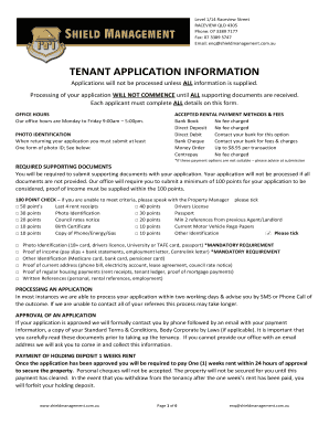 Queensland Residential Tenancy Application Form