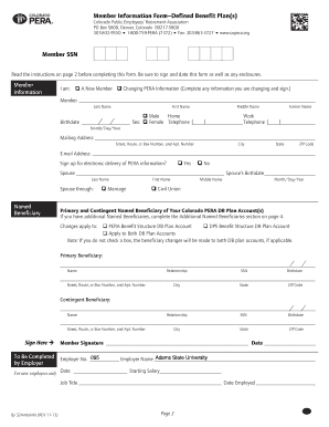 Colorado PERA Member Information Form