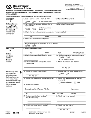 VA Form 21-534