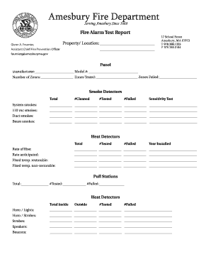 Fire Alarm Test Report