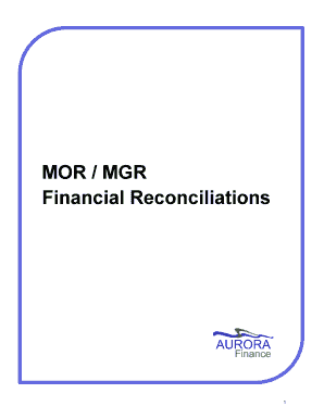 MOR MGR Financial Reconciliations - University