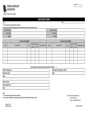 Add Drop Form