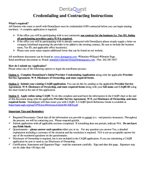 DentaQuest Provider Credentialing Application