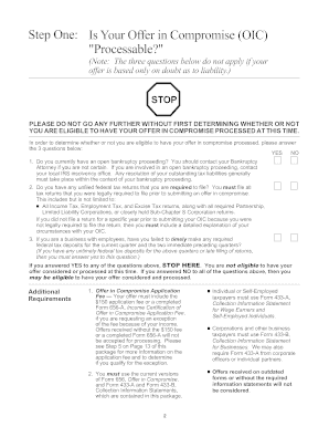 IRS Form 656 Offer in Compromise