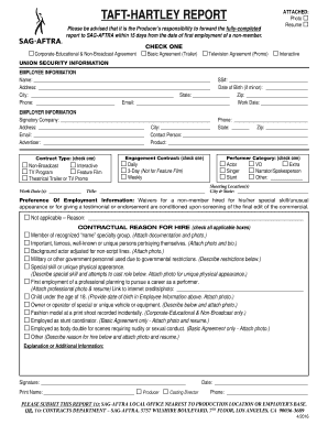 SAG-AFTRA Taft-Hartley Report