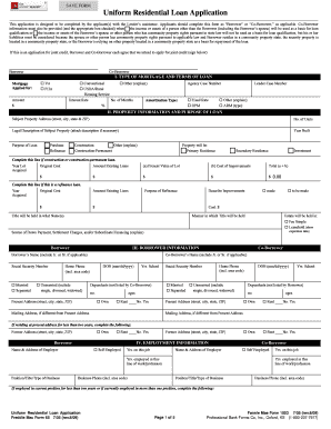 Uniform Residential Loan Application