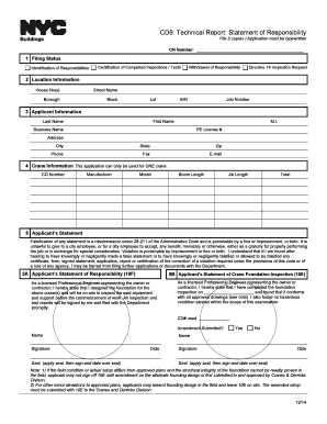 New York Crane Foundation Inspection Form