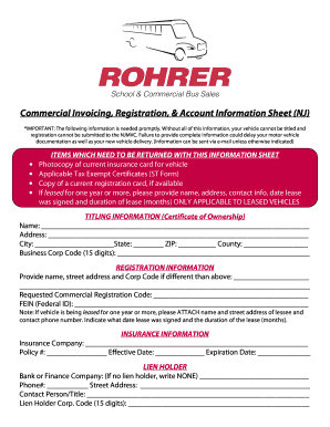 New Jersey Commercial Vehicle Registration Form