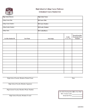 High School to College Career Pathways Permission Form
