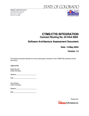 CTMS Architecture Assessment Document - CoTriporg - cotrip