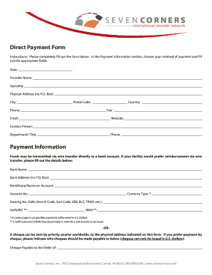 Direct Payment Form