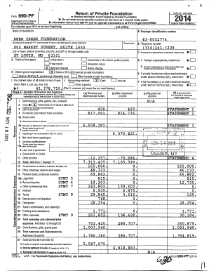 IRS Form 990-PF 2014