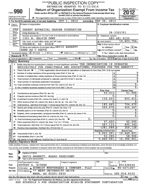 IRS Form 990 2012
