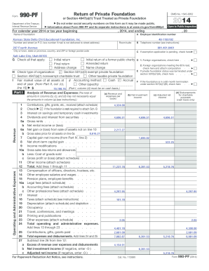 IRS Form 990-PF 2014