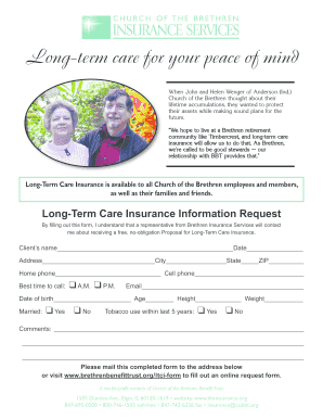 Long-Term Care Insurance Information Request