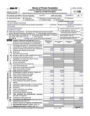 Form 990-PF 2010