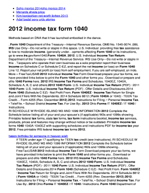 IRS Form 1040 2012