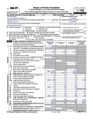 Form 990-PF 2013