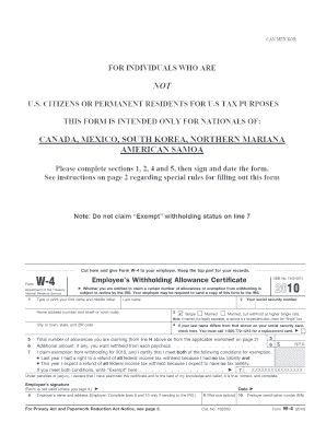 Form W-4 Employee's Withholding Allowance Certificate