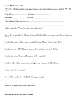 Film Review Form