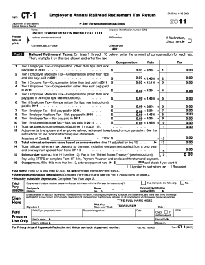 CT-1 Employer’s Annual Railroad Retirement Tax Return