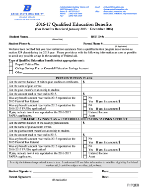 2016-17 Qualified Education Benefits Form