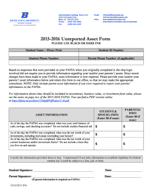 2015-2016 Unreported Asset Form