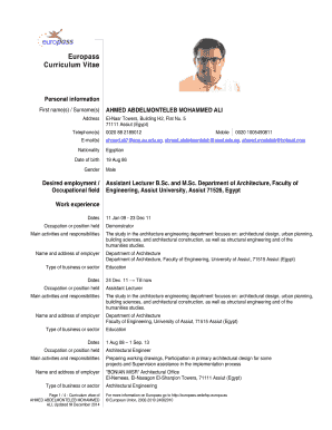 Europass Curriculum Vitae