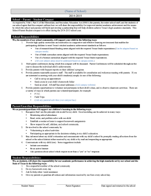 School Parent Student Compact