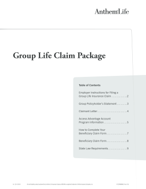 Group Life Insurance Claim Package