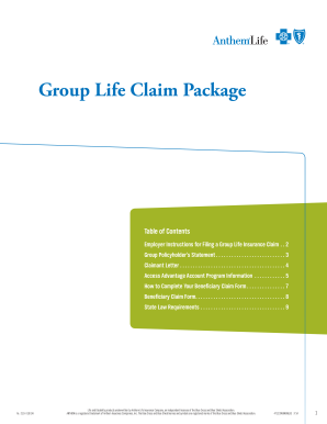 Group Life Insurance Claim Package