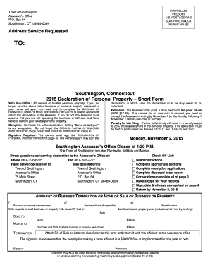 2015 Connecticut Personal Property Declaration