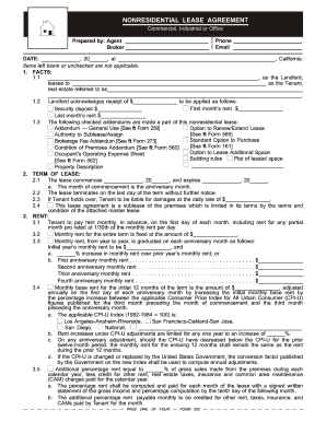 Ssa form 8011 - NONRESIDENTIAL LEASE AGREEMENT - calpacescom