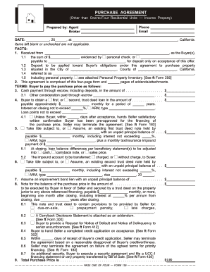California Purchase Agreement for Income Property