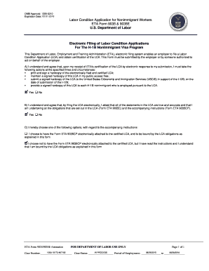 Labor Condition Application for Nonimmigrant Workers