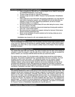 WaterART Certification Renewal Form