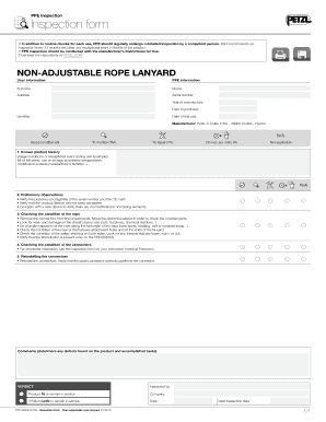 PPE Inspection Form
