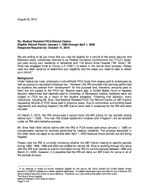 Medical Resident FICA Refund Consent Form